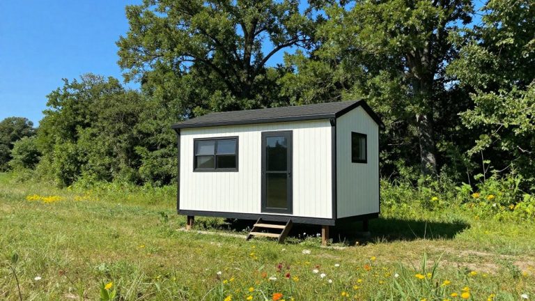 Modern tiny home in scenic Missouri landscape