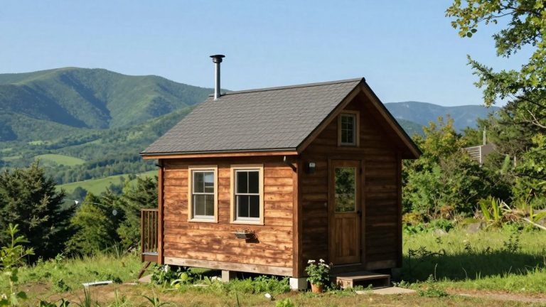 Tiny house in New Hampshire landscape