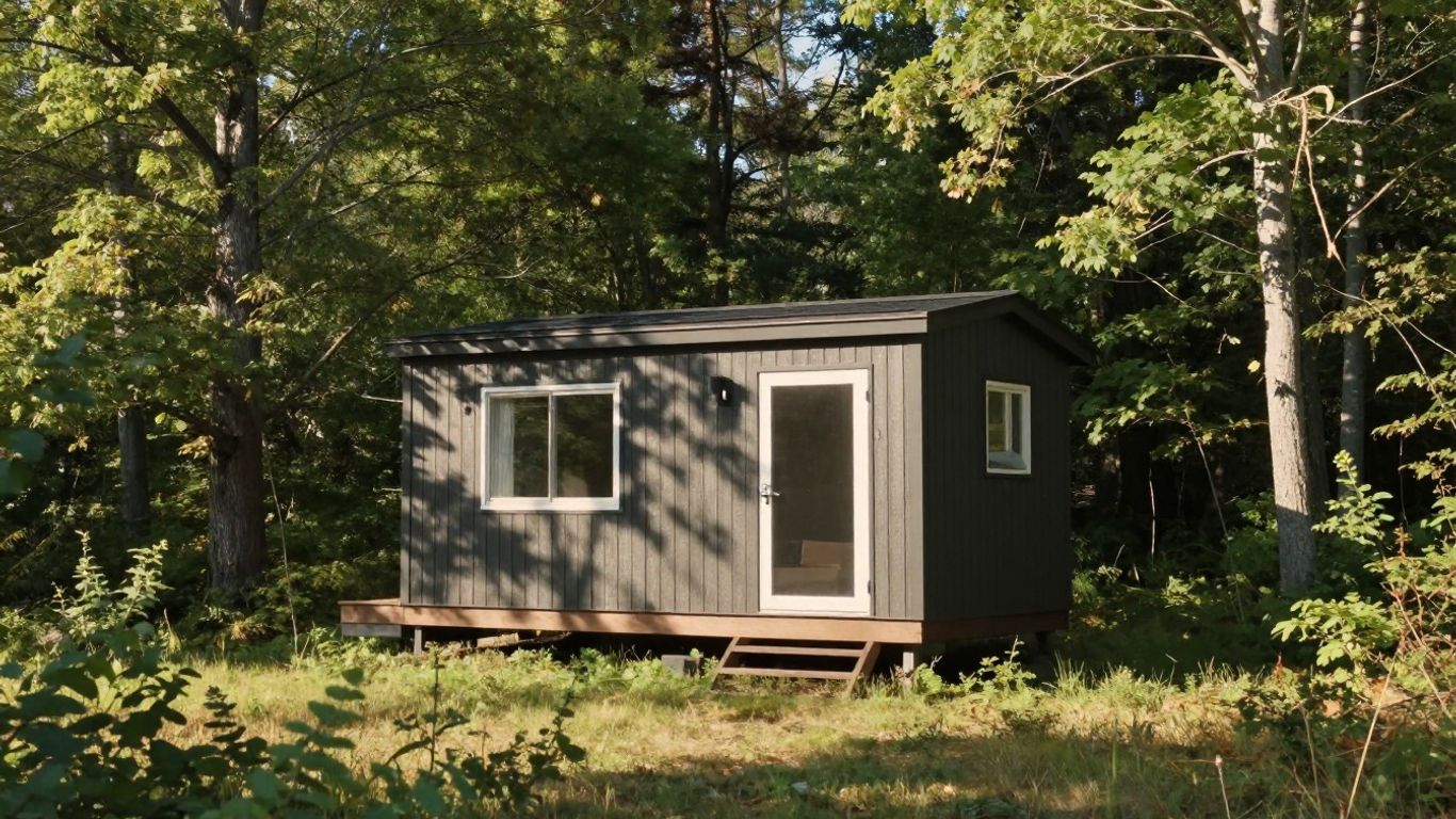 Maine tiny house in a scenic natural setting.