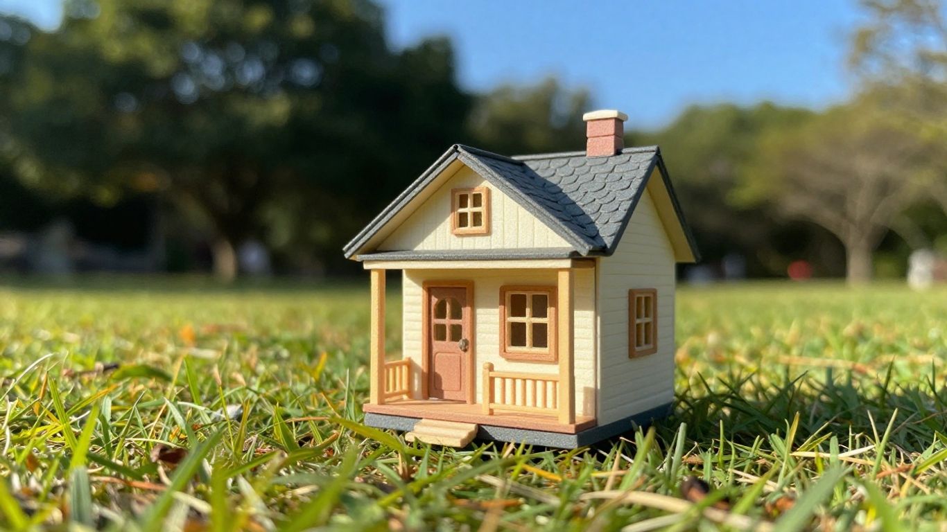 Tiny home in a sunny yard