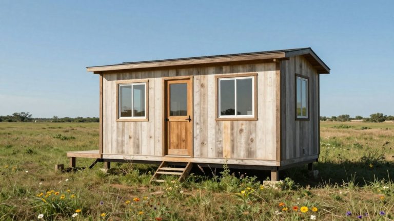 Tiny house in Texas landscape