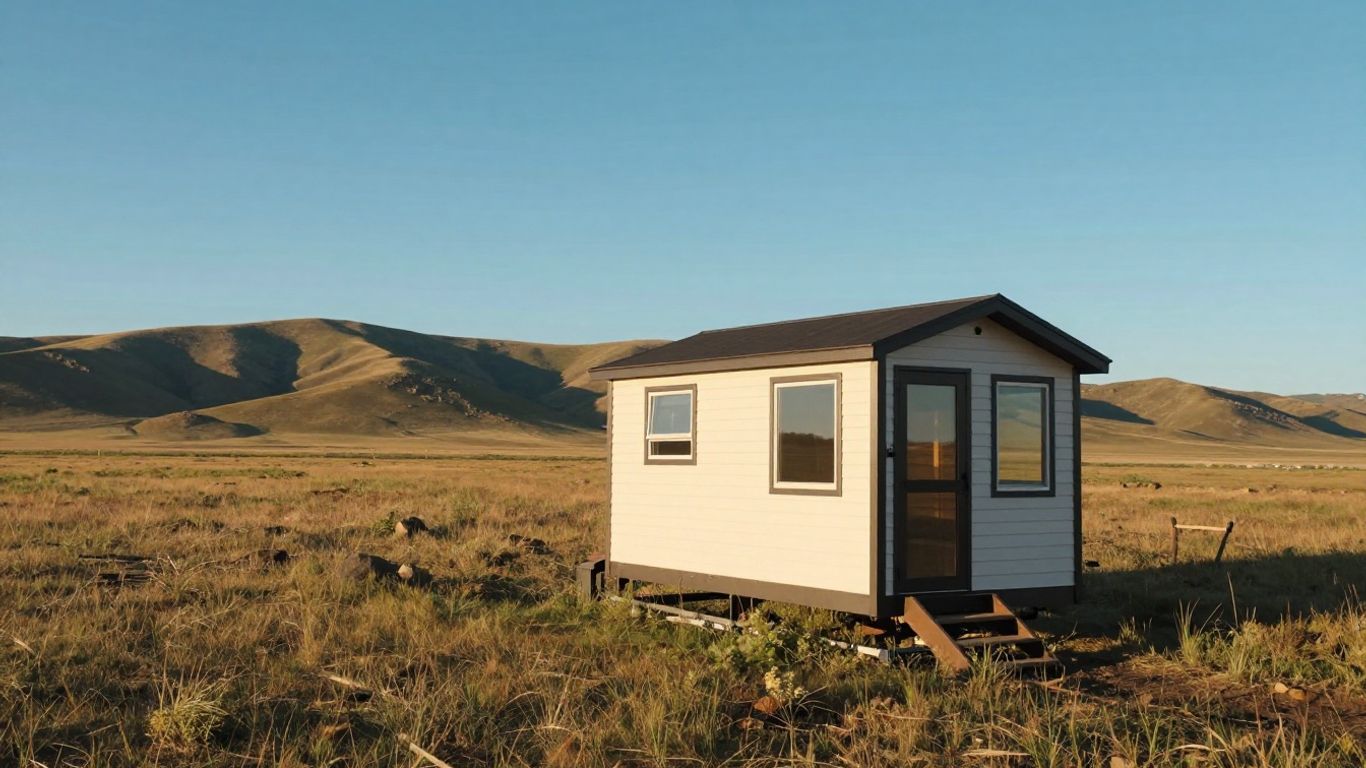 Montana tiny house in scenic landscape