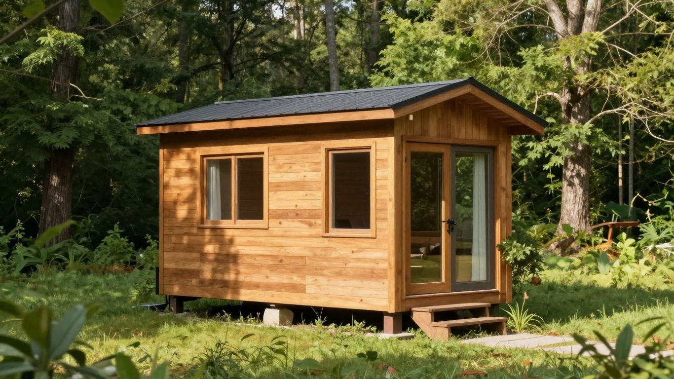 Modern tiny home in Georgia landscape