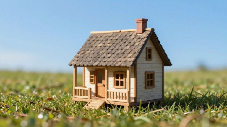 Tiny house in a sunny field