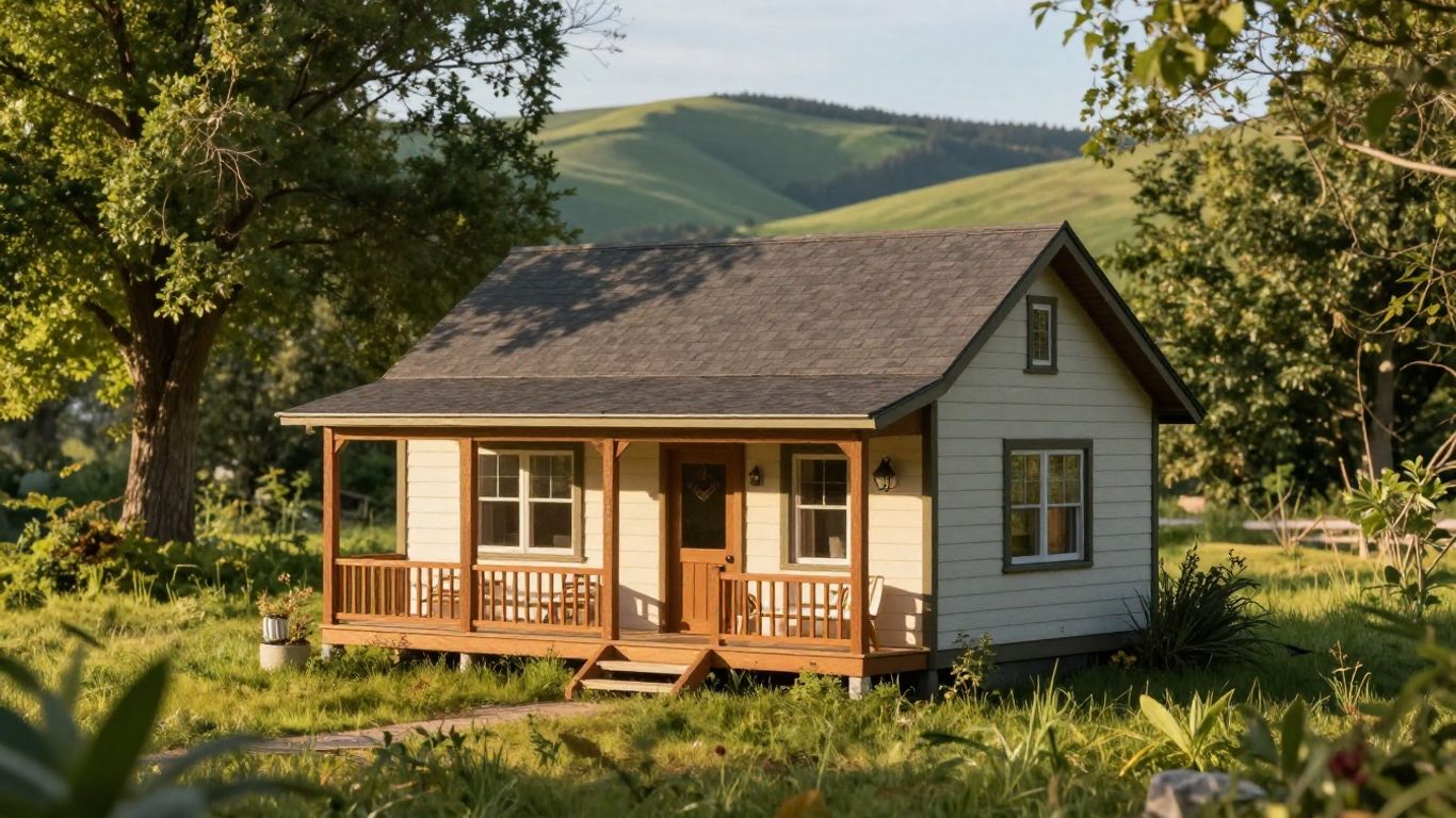 Idaho tiny house in scenic landscape