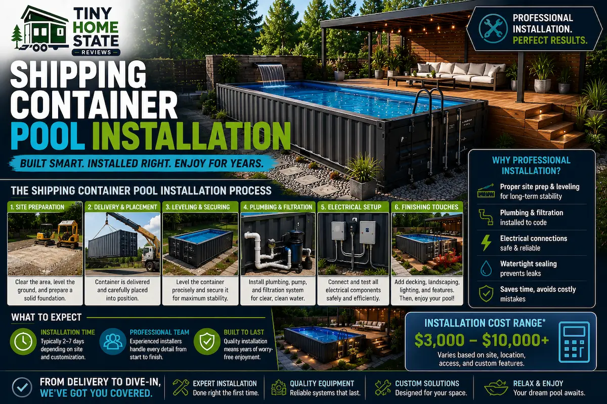 Shipping Container Pool Installation