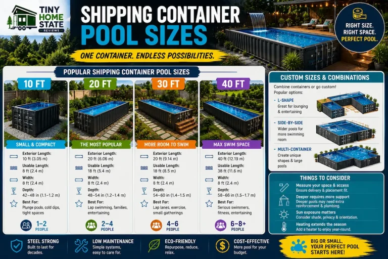 Shipping Container Pool Sizes