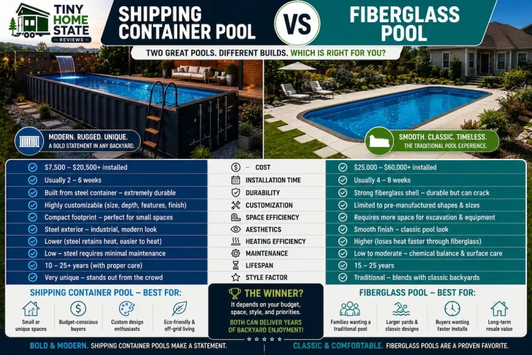 Shipping Container Pool vs Fiberglass